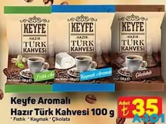 KEYFE AROMALI HAZIR TÜRK KAHVESİ 100 G fiyat ve kampanya bilgisi